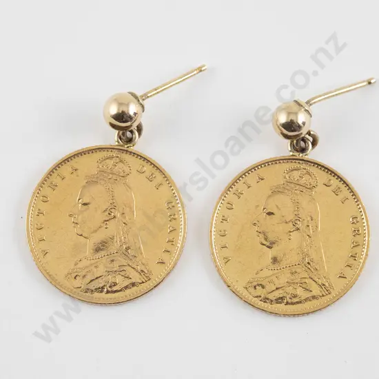 Two 1887 Gold Half Sovereigns