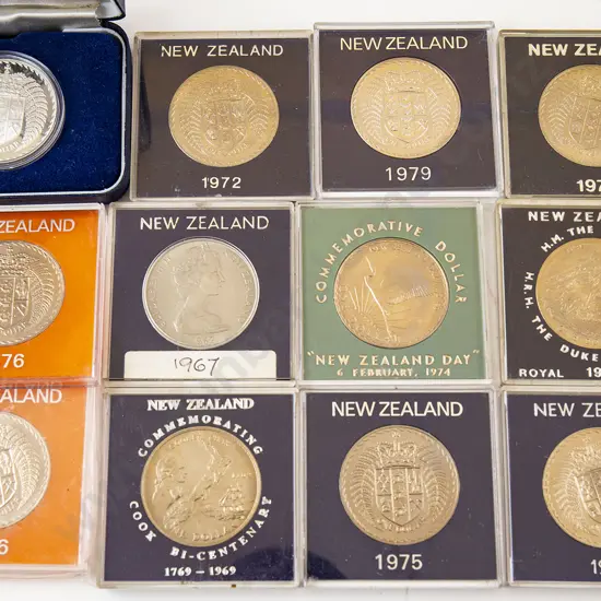 NZ Silver Proof Dollar and Unc