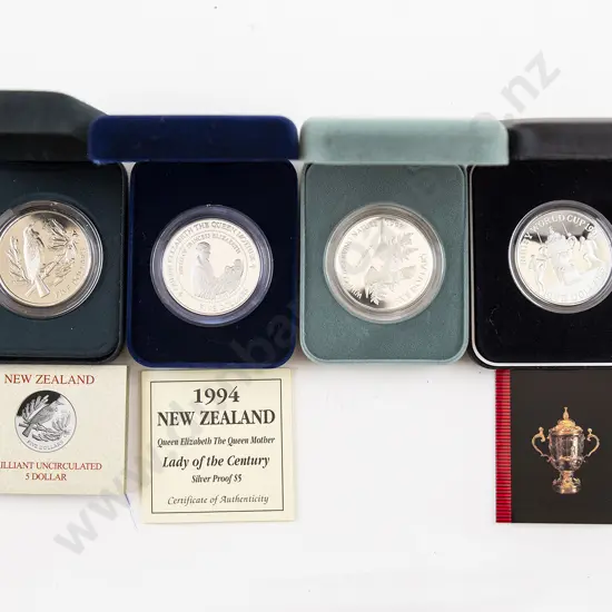 NZ Four Proof Silver $5