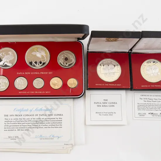 PNG 1978 Proof Eight Coin Set