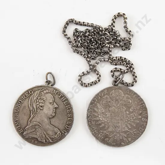 Austria Maria Theresa Silver Thaler Trade Coinage Restrike 1780 x2