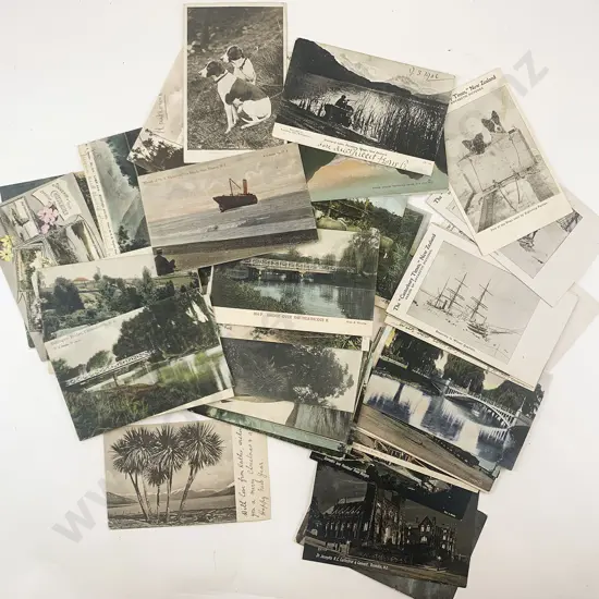 58 Early NZ South Island Postcards