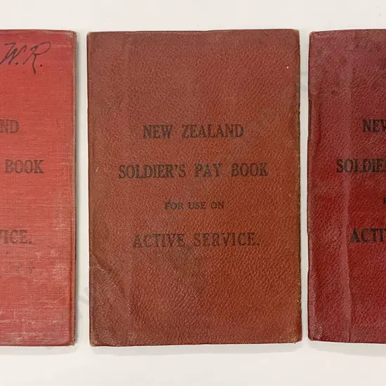 Three WWI NZ Solider Pay Books
