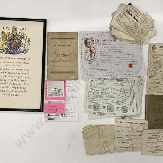 Certificates of DIscharge from various ships