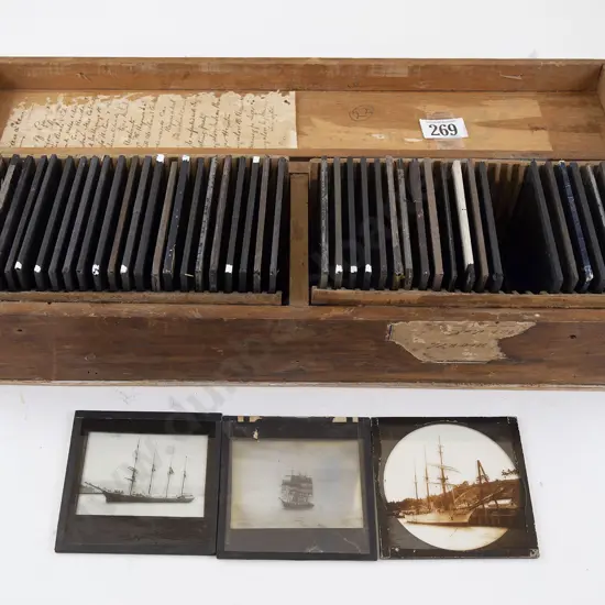 Vintage Box of 50 Lantern Slides