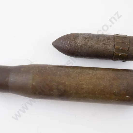 Brass Shell Casing 37mm 1942 with steel tip