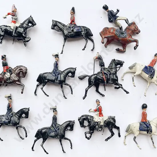 Collection Vintage Mainly Britains Lead Mounted Soldiers (10)