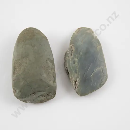 Pre-European Pounamu Toki (Adze Blade) and scraper