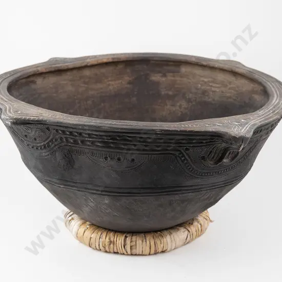 Papua New Guinea  blackened pottery  feast bowl