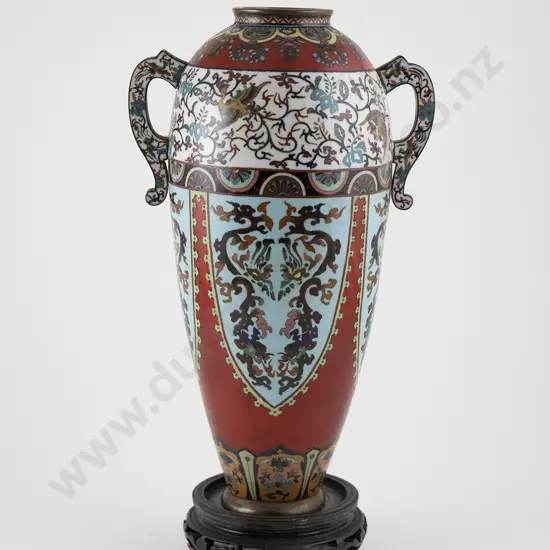 Meiji Period Japanese cloisonné vase