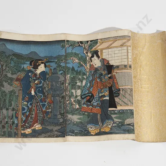 A Japanese  Meiji  Period Shunga Scroll