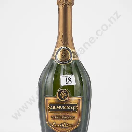 1 bottle 1982 Mumm Cuvee René Lalou Champagne