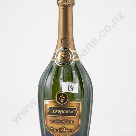 1 bottle 1982 Mumm Cuvee René Lalou Champagne