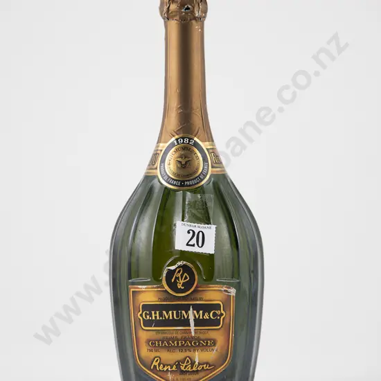 1 bottle 1982 Mumm Cuvee René Lalou Champagne