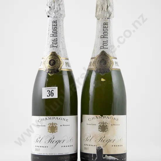 2 bottles NV Pol Roger Extra Cuvee De Reserve Brut Epernay Champagne