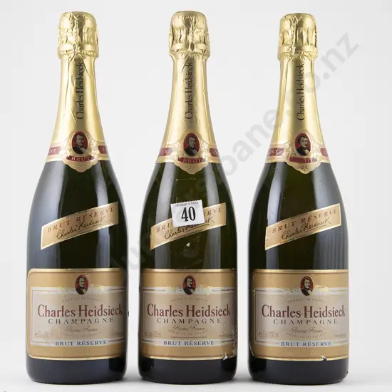 3 bottles NV Charles Heidsieck Brut Reserve Champagne