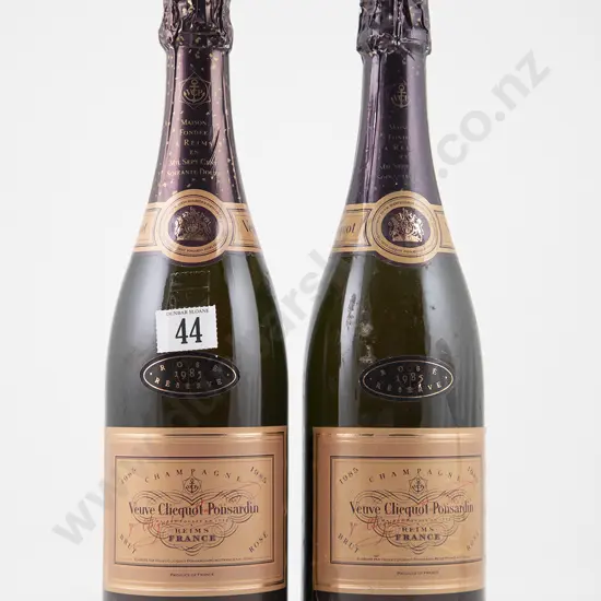 2 bottles 1985 Veuve Clicquot Ponsardin Rosé Brut Champagne