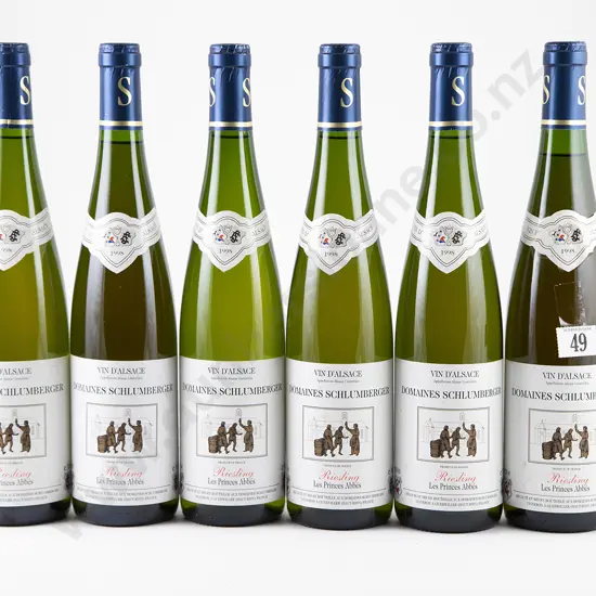 6 bottles Domaines Schlumberger Riesling Les Princes Abbes
