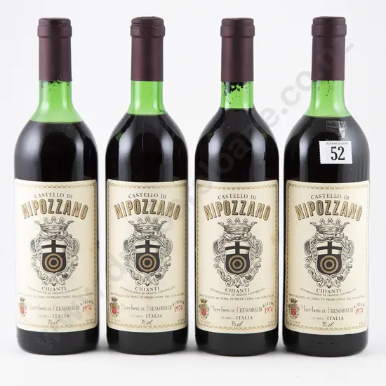 4 bottles 1974 Marchesi Frescobaldi Castello di Nipozzano Chianti Rufina Riserva