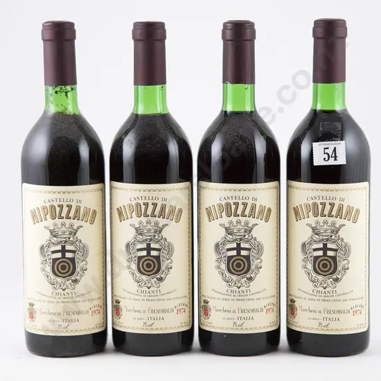 4 bottles 1974 Marchesi Frescobaldi Castello di Nipozzano Chianti Rufina Riserva