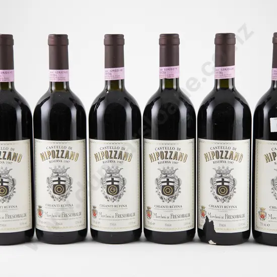 6 bottles 1987 Marchesi Frescobaldi Castello di Nipozzano Chianti Rufina Riserva