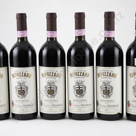 6 bottles 1987 Marchesi Frescobaldi Castello di Nipozzano Chianti Rufina Riserva