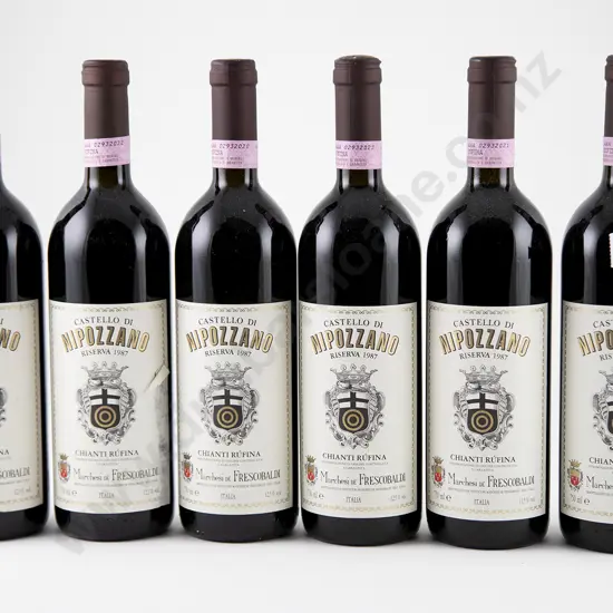6 bottles 1987 Marchesi Frescobaldi Castello di Nipozzano Chianti Rufina Riserva