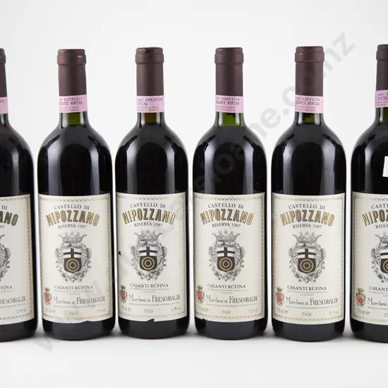 6 bottles 1987 Marchesi Frescobaldi Castello di Nipozzano Chianti Rufina Riserva