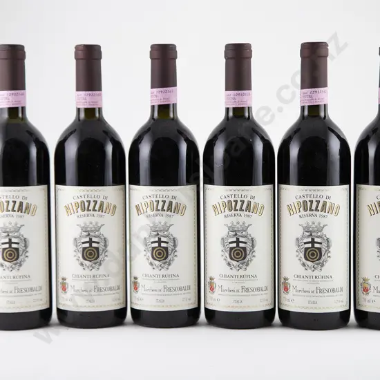 6 bottles 1987 Marchesi Frescobaldi Castello di Nipozzano Chianti Rufina Riserva