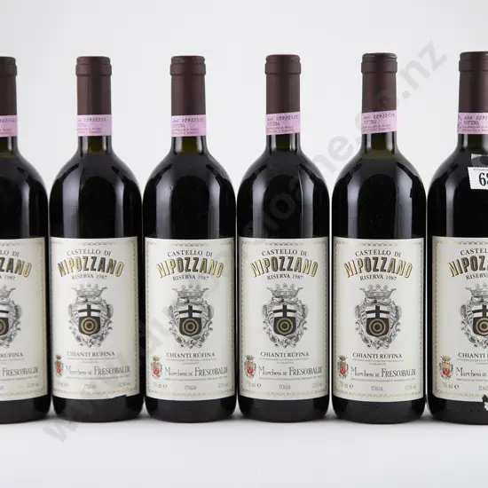 6 bottles 1987 Marchesi Frescobaldi Castello di Nipozzano Chianti Rufina Riserva