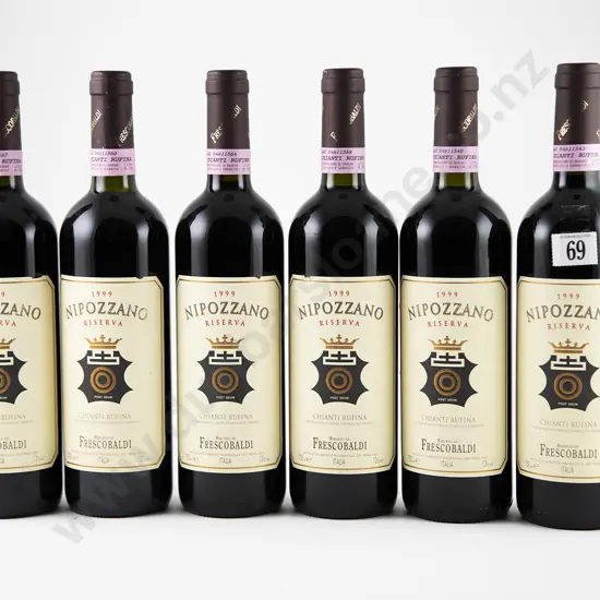 6 bottles 1999 Marchesi Frescobaldi Nipozzano Chianti Rufina Riserva