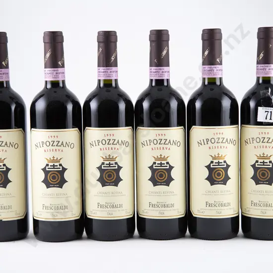 6 bottles 1999 Marchesi Frescobaldi Nipozzano Chianti Rufina Riserva