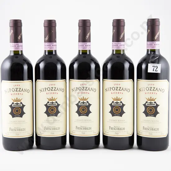 5 bottles 1999 Marchesi Frescobaldi Nipozzano Chianti Rufina Riserva