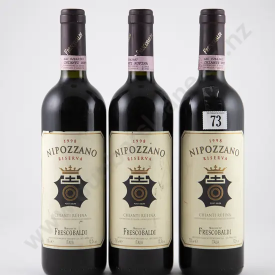 3 bottles 1998 Marchesi Frescobaldi Nipozzano Chianti Rufina Riserva