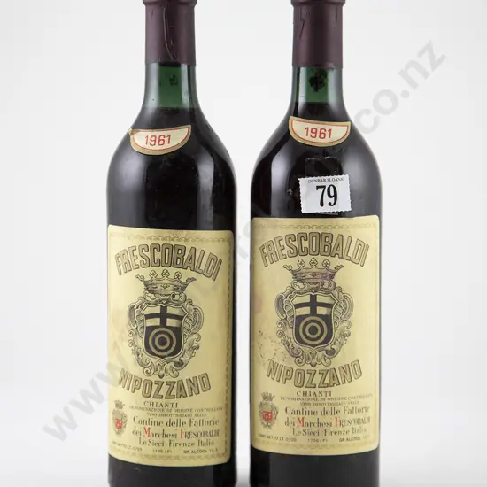 2 bottles 1961 Marchesi Frescobaldi Nipozzano Chianti