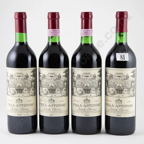 4 bottles 1986 Villa Antinori Chianti Classico Riserva