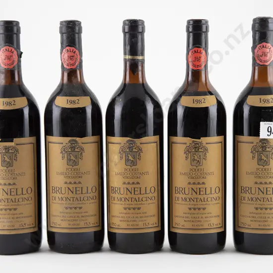 5 bottles 1982 Brunello di Montalcino Poderi Emilio Costanti - Cantina del Colle