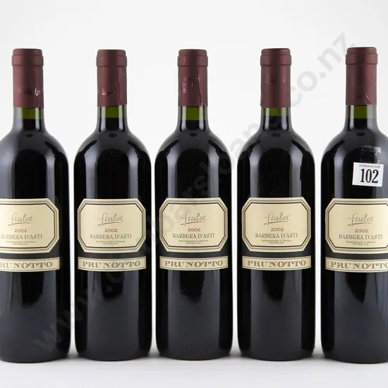 5 bottles 2002 Fiulot Barbera D'Asti Prunotto