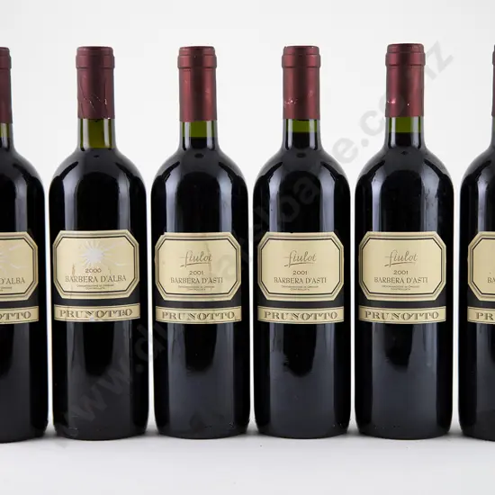 6 bottles 2000 & 2001 Fiulot Barbera D'Asti Prunotto