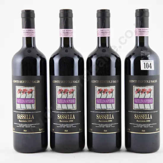 4 bottles 1999 Conti Sertoli Salis Valellina Superiore Sassella Raccolta