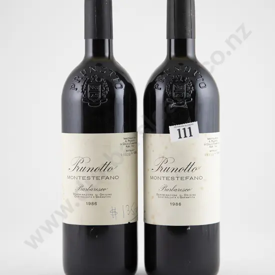 2 bottles 1986 Prunotto Montestefano Barbaresco