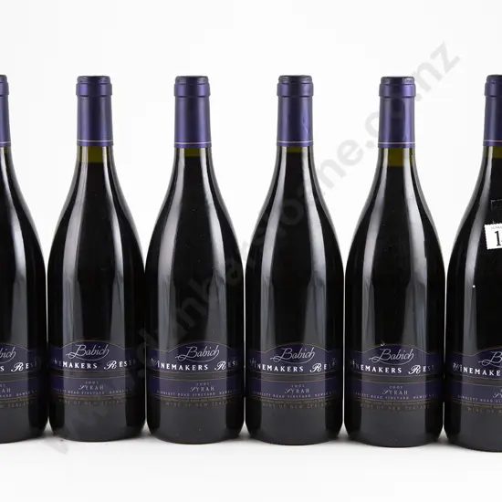 8 bottles 2001 Babich Wines Winemakers' Reserve Syrah