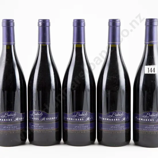5 bottles 2000 Babich Wines Winemakers' Reserve Pinotage