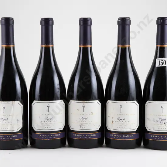 5 bottles 2001 Craggy Range Syrah Gimblett Gravels
