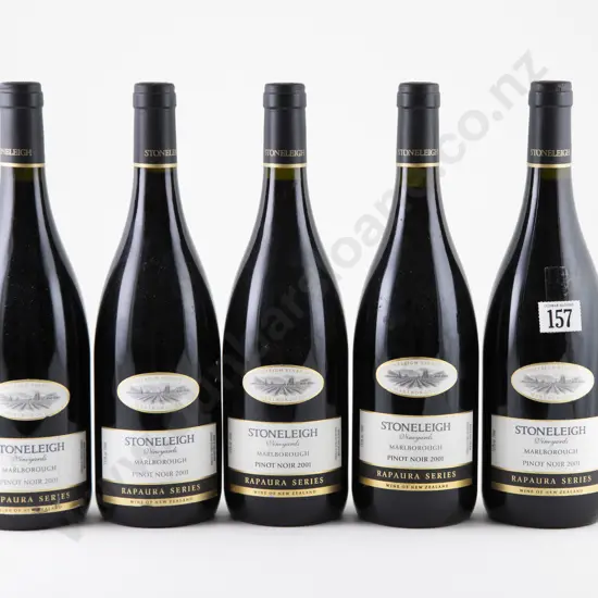 5 bottles 2001 Stoneleigh Pinot Noir Rapaura Series