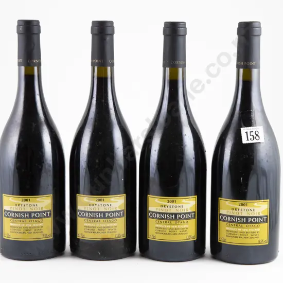 4 bottles 2001 Drystone Cornish Point Pinot Noir Central Otago