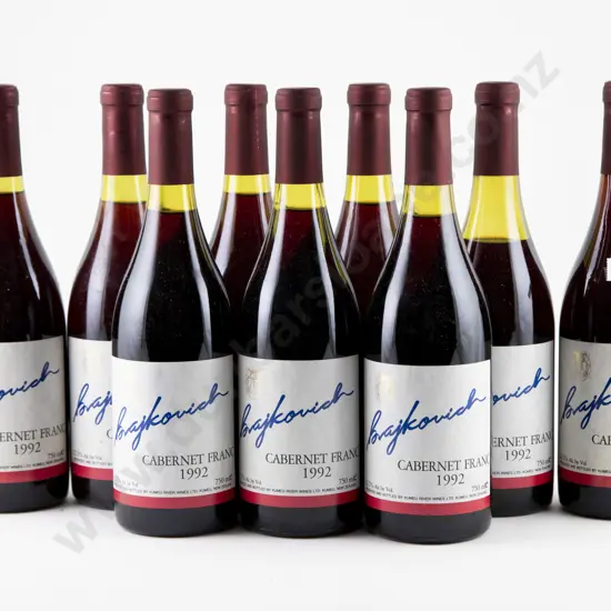 9 bottles 1992 Kumeu River Wines Brajkovich Cabernet Franc