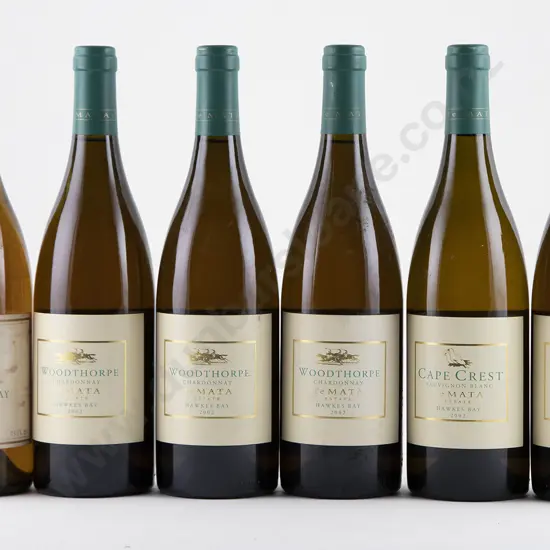 6 bottles 2002 Woodthorpe Te Mata Estate Chardonnay