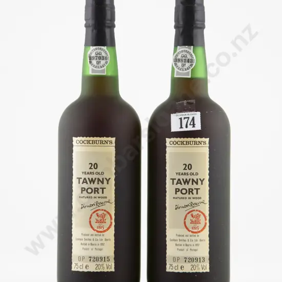 2 bottles Cockburns 20 Years Old Tawny Port Directors' Reserve