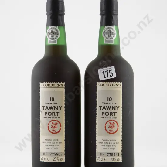 2 bottles Cockburns 10 Years Old Tawny Port